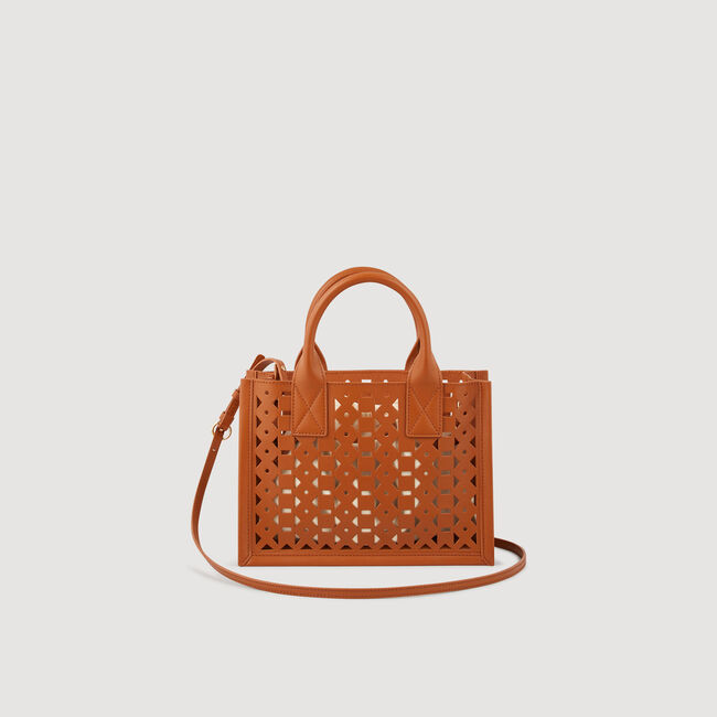 Small punched leather Kasbah tote