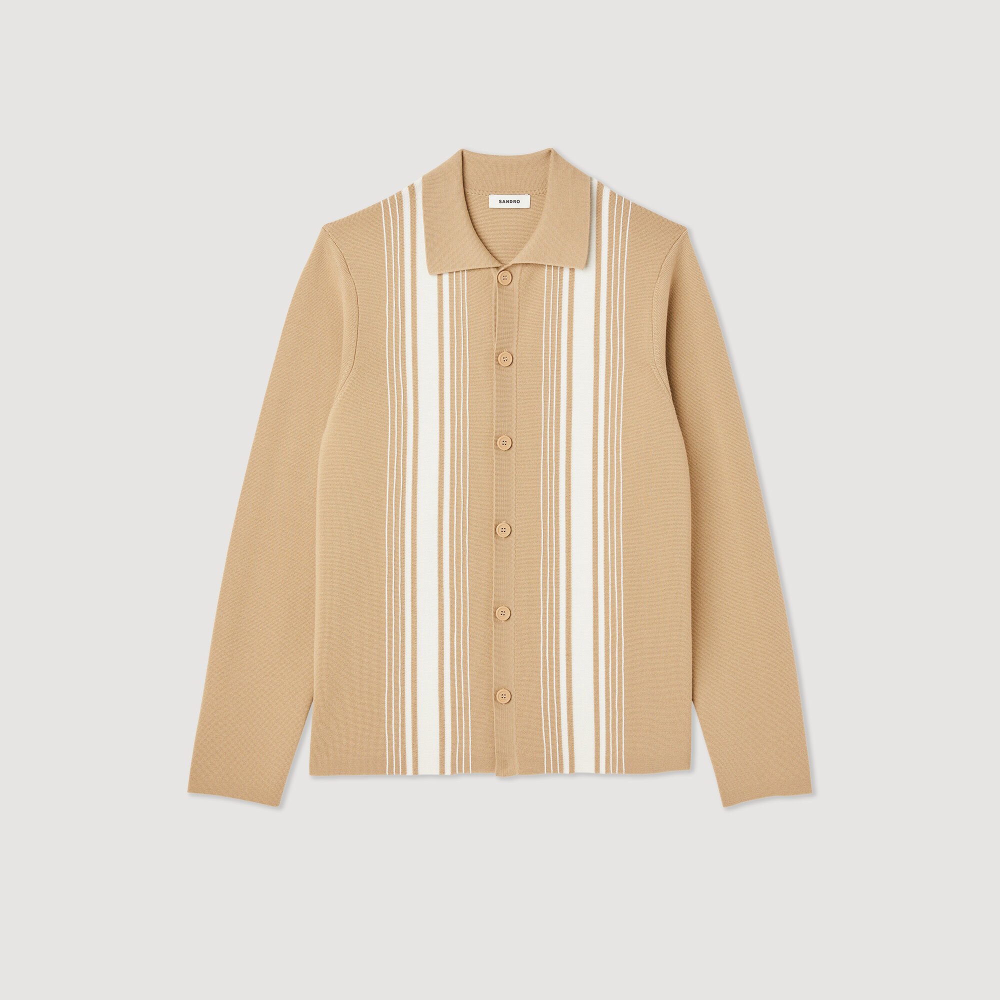 Cardigan with contrasting embroidery