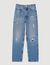 Ripped straight-leg jeans