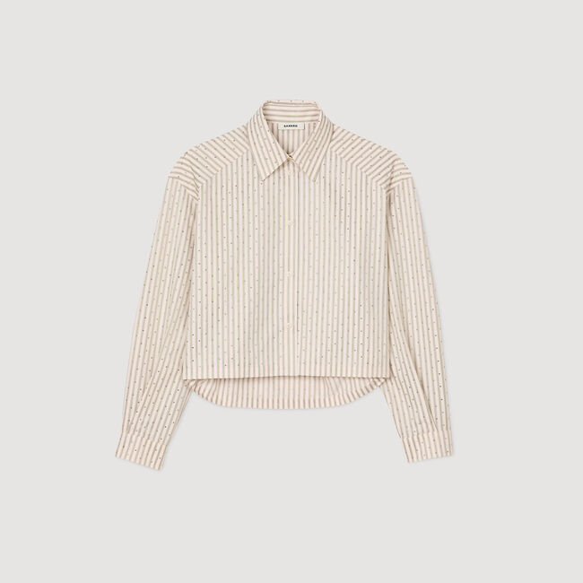 Striped rhinestone shirt