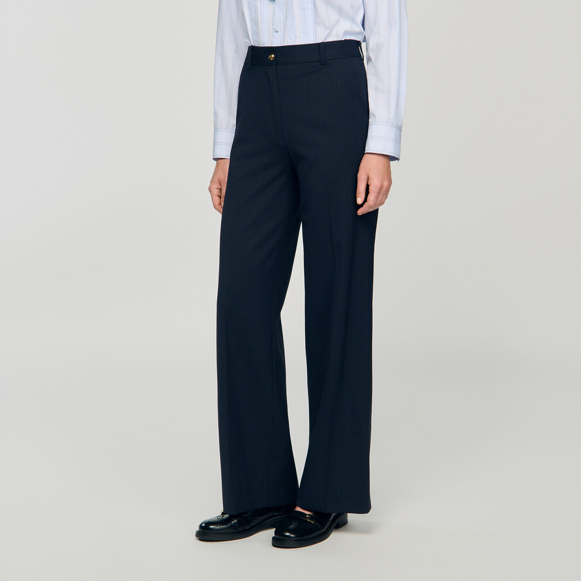 Chalk-striped trousers