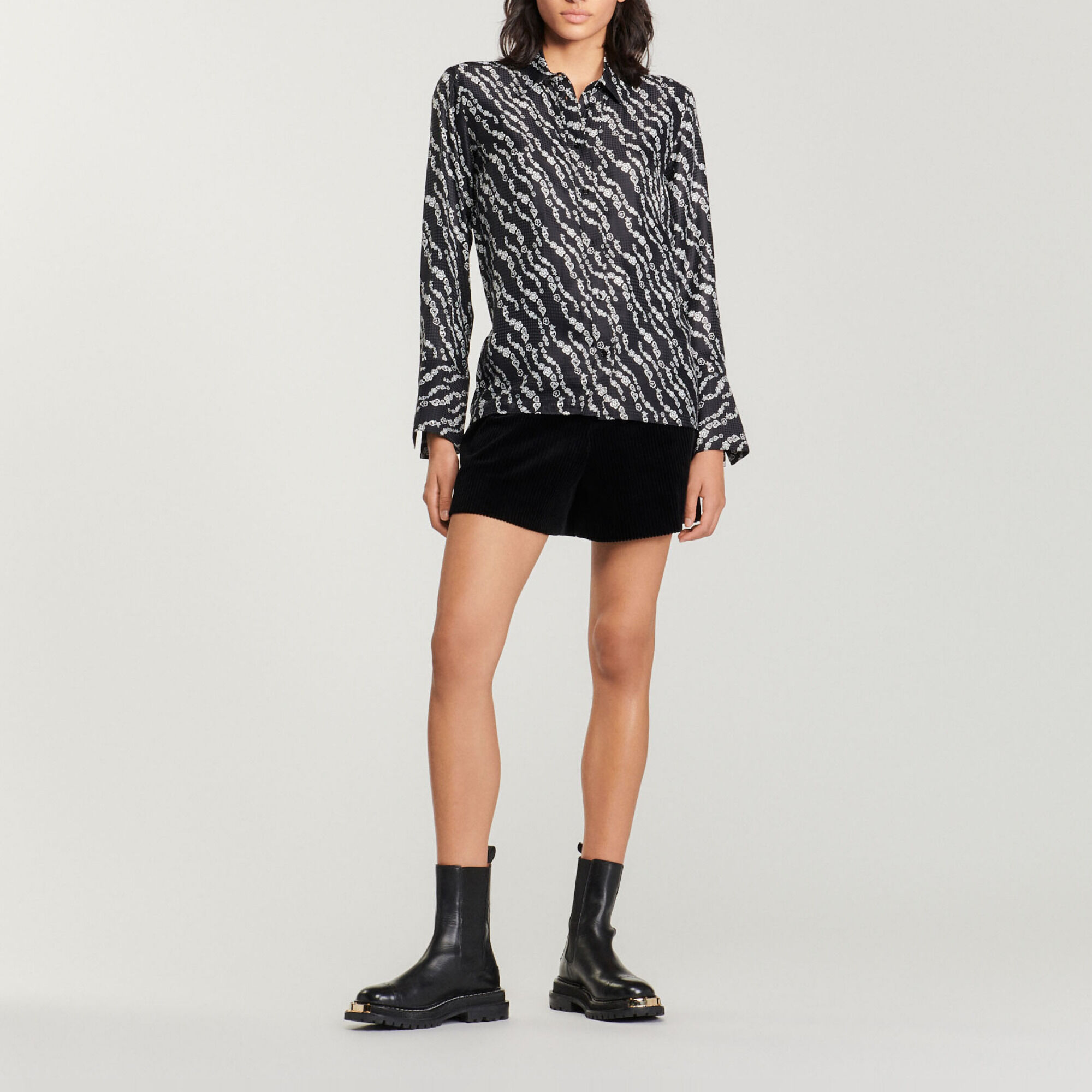Printed flowing shirt