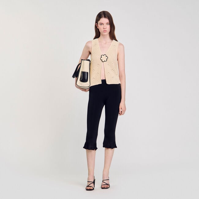 Ruffled capri pants