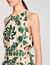 Leaf print maxi dress