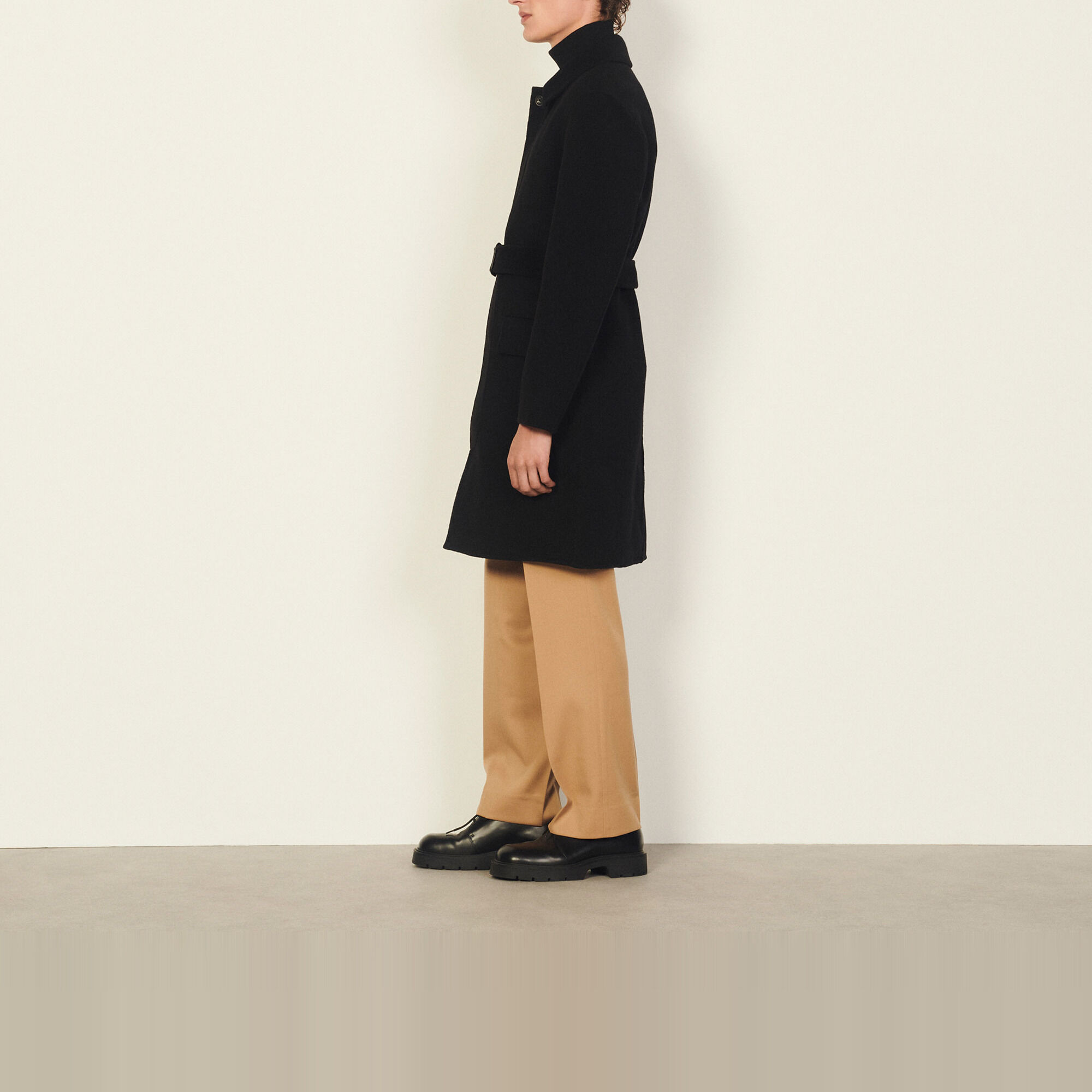 Double-faced wool coat