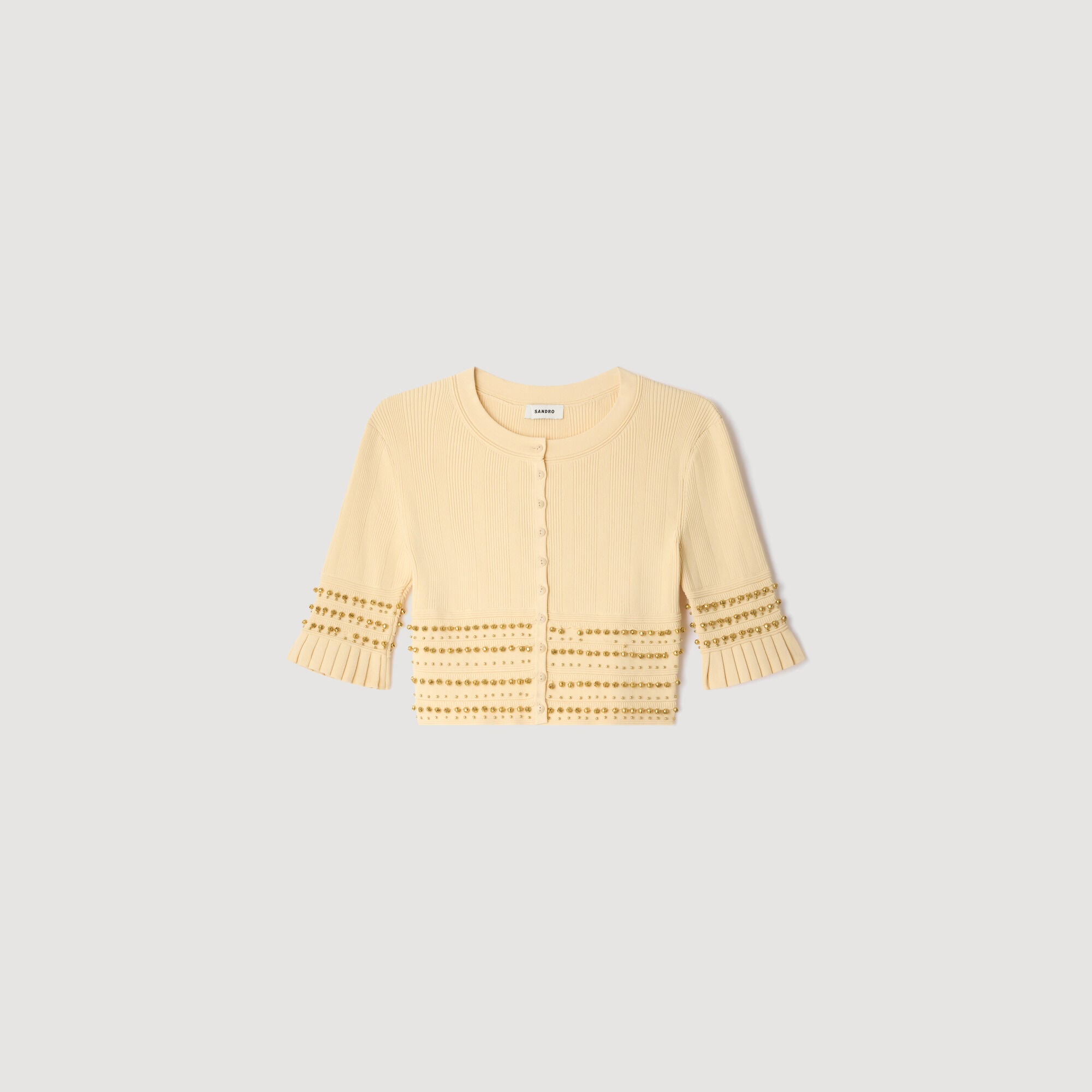 Cropped cardigan with tassels
