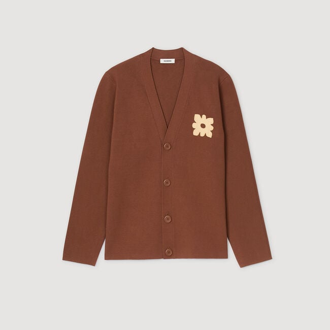 Cardigan with flower detail