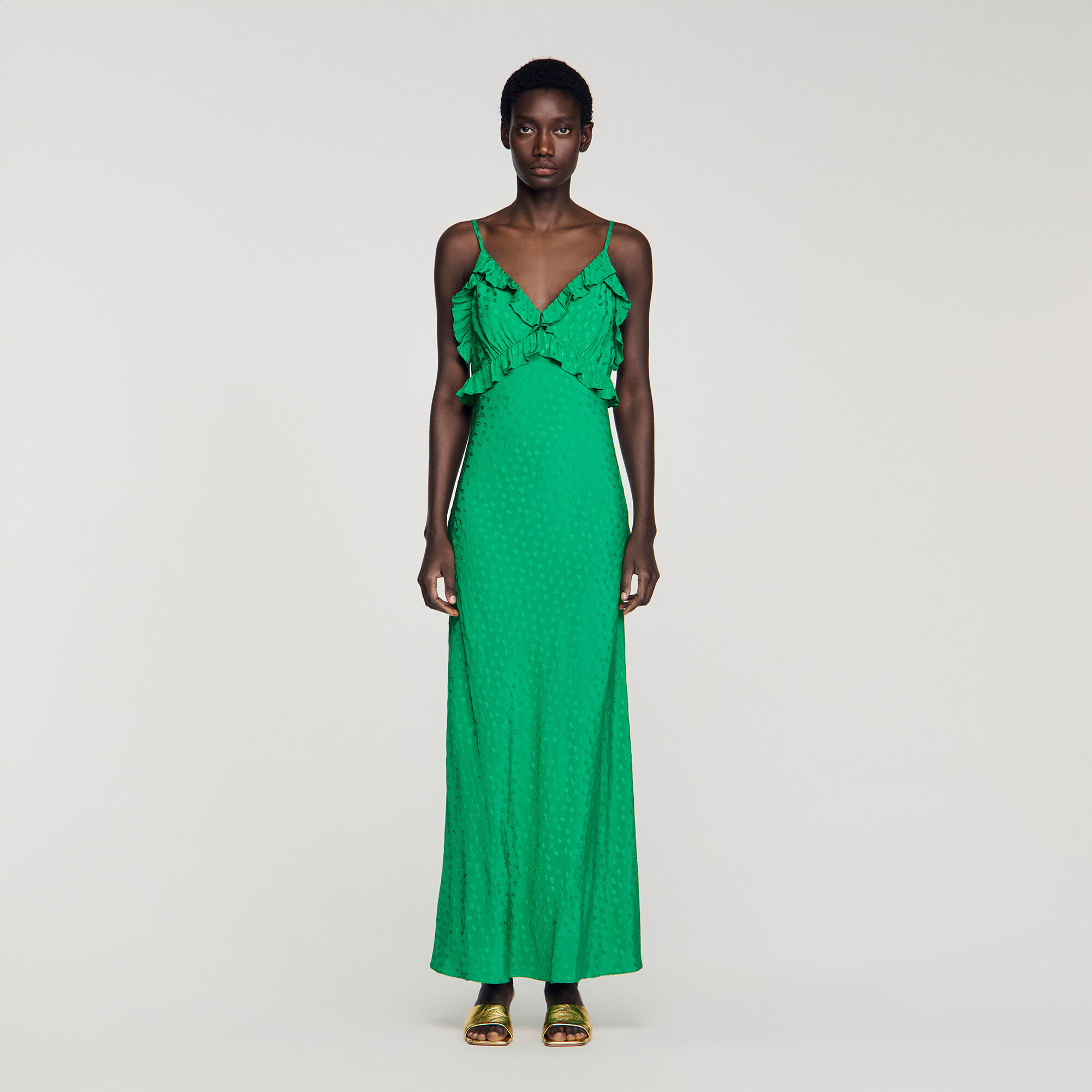 Maxi dress with straps