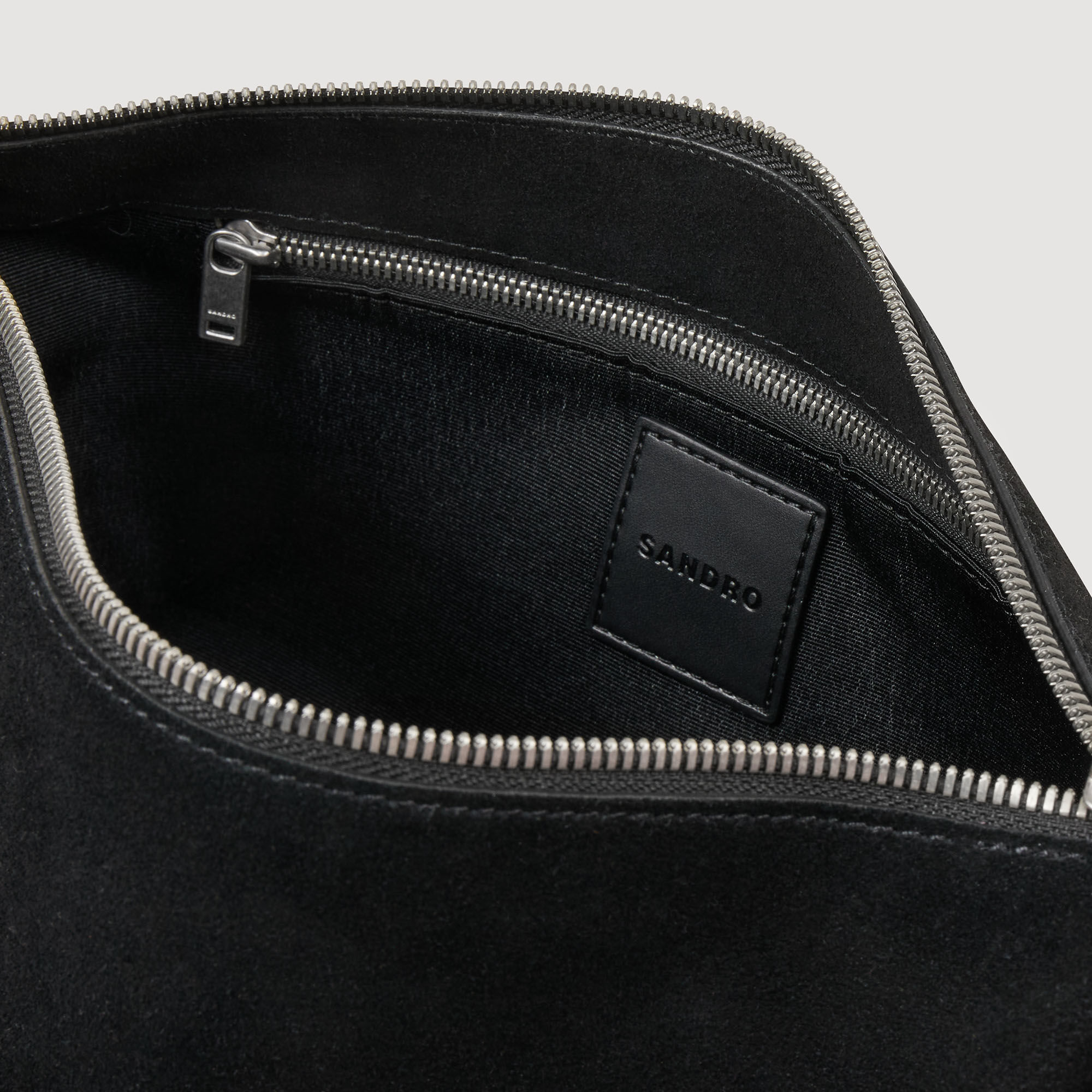 Split leather hobo bag