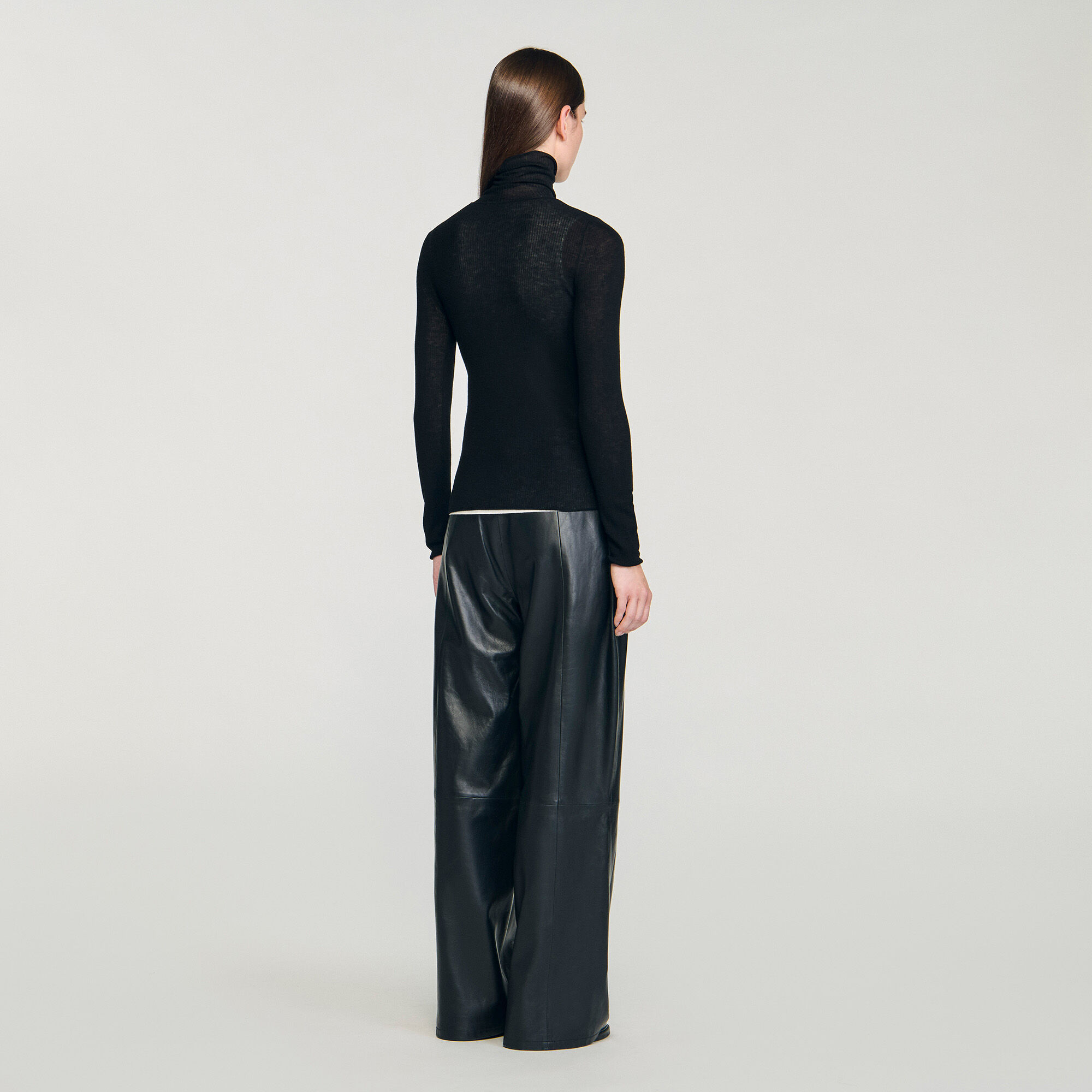 Layered turtleneck jumper