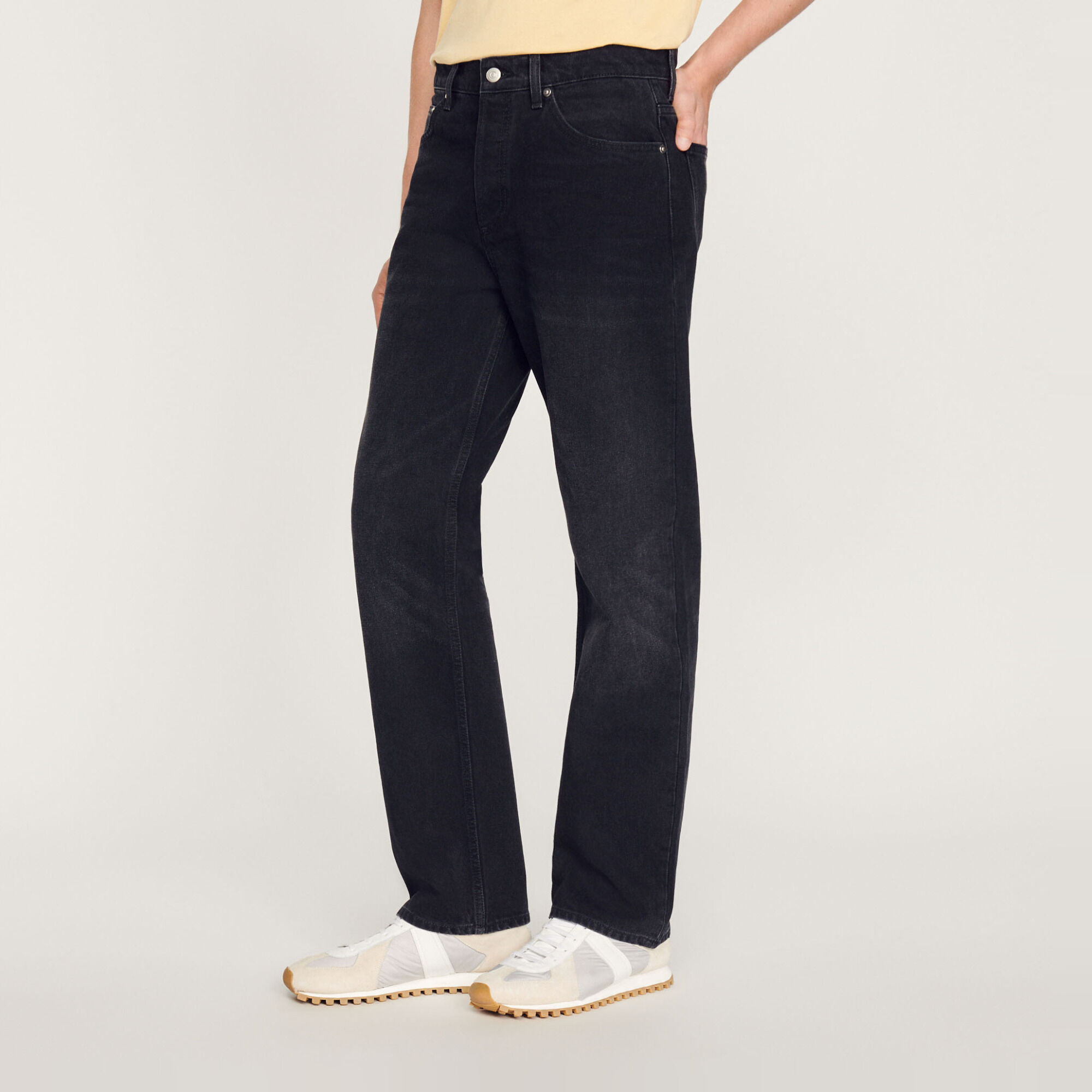 Organic cotton straight-leg jeans