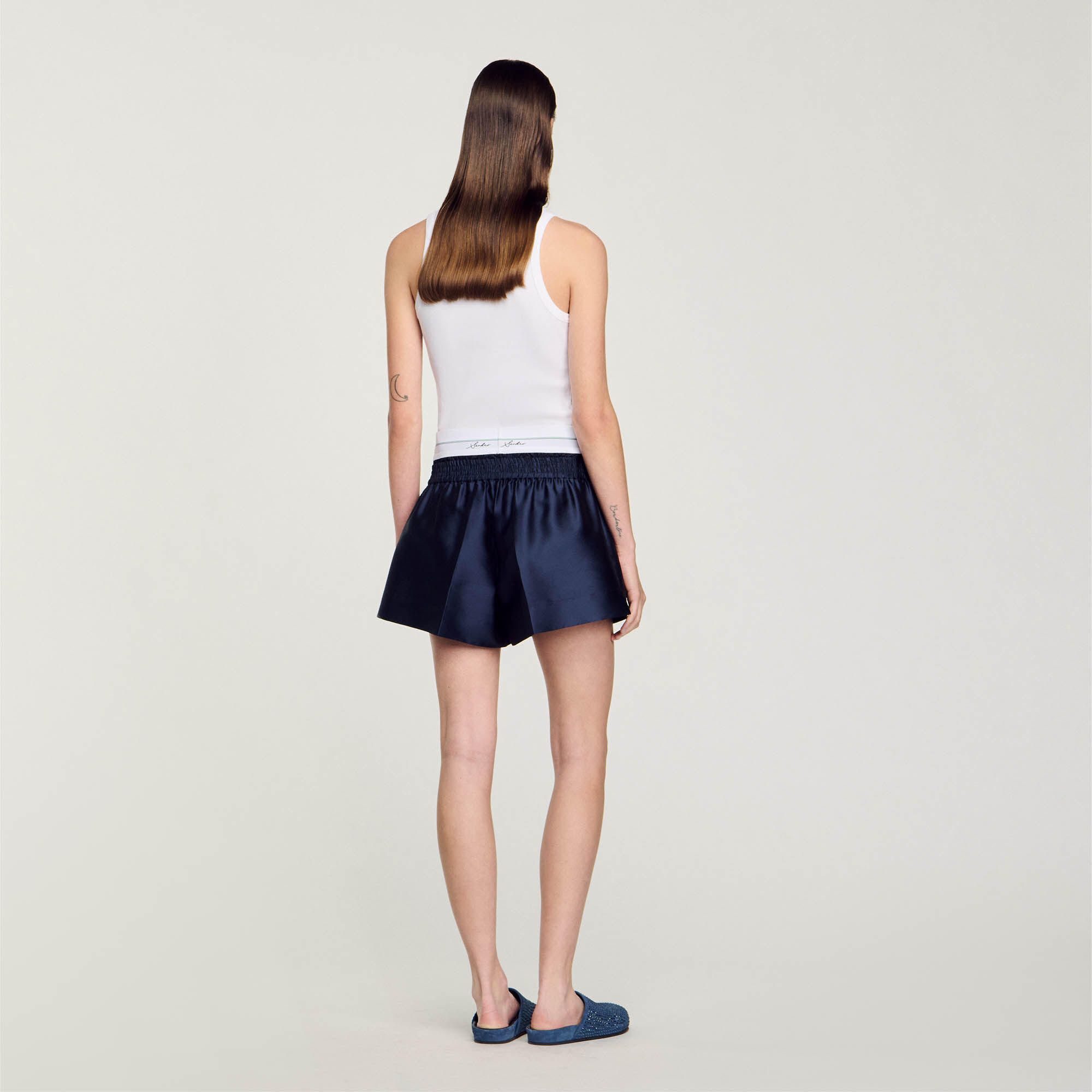 Satin 2-in-1 effect shorts