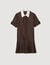 Printed satin-effect short dress