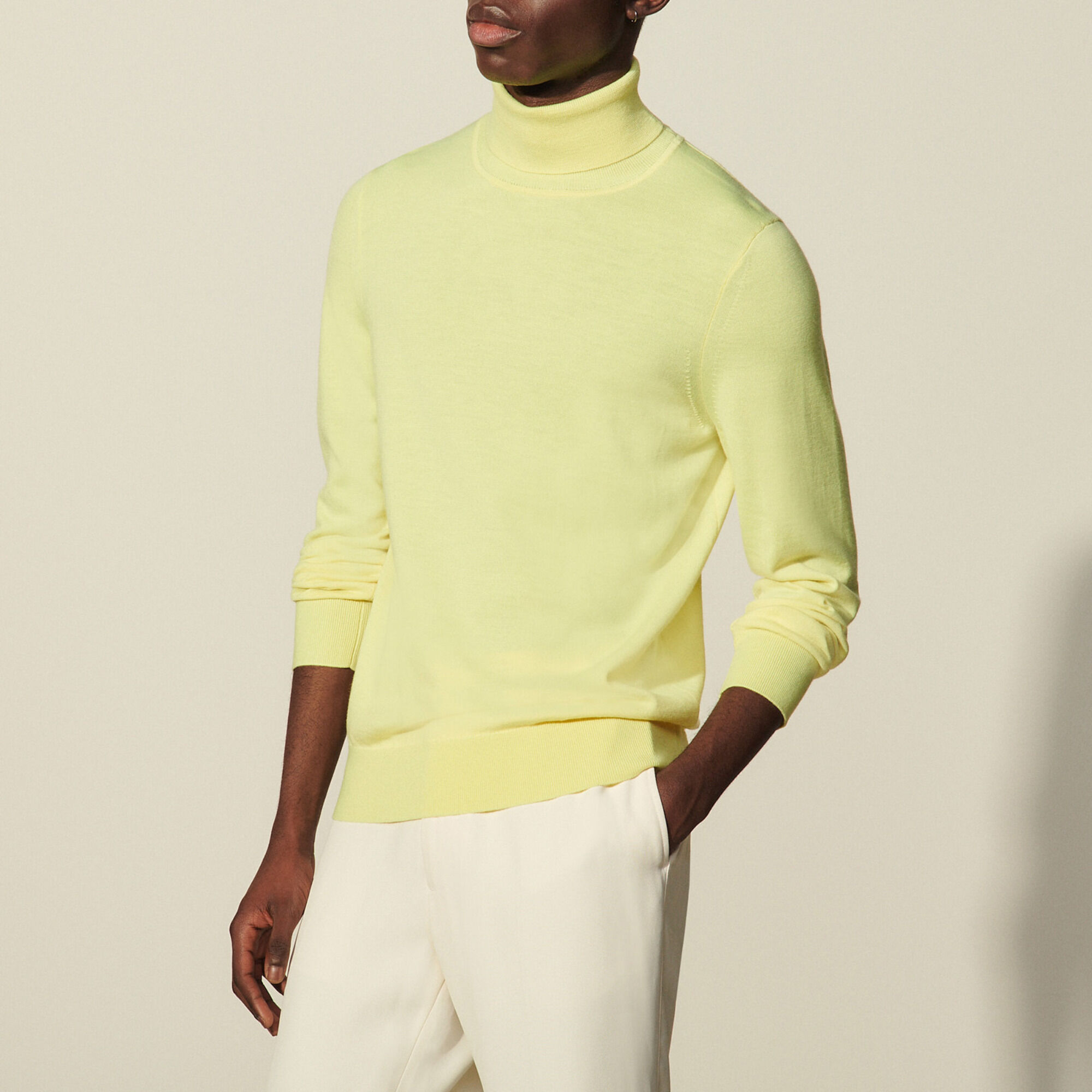 Roll neck wool sweater