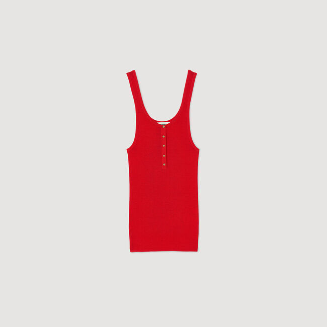 Rib knit vest top