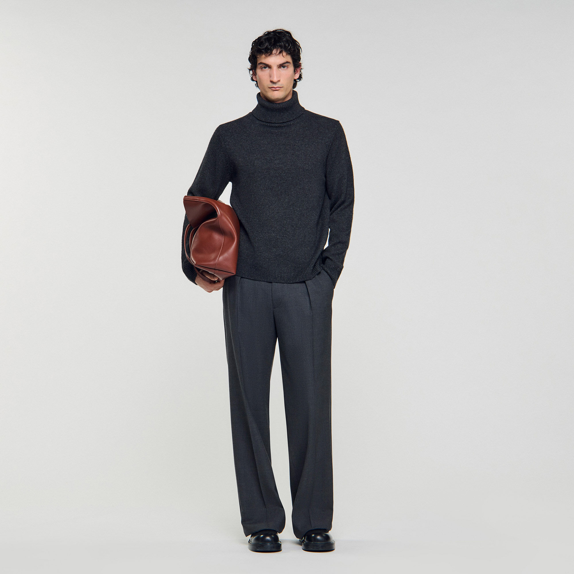 Wool and cashmere turtleneck jumper