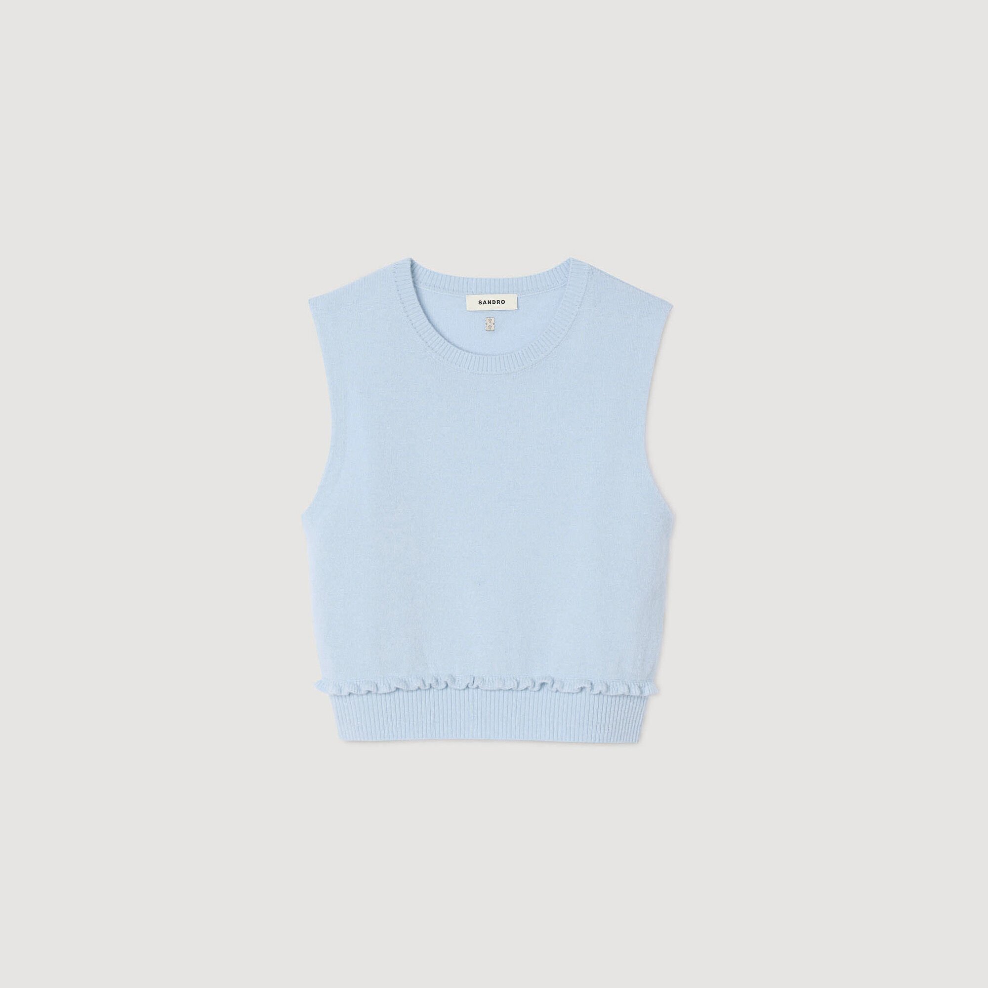 Ruffled cropped jumper