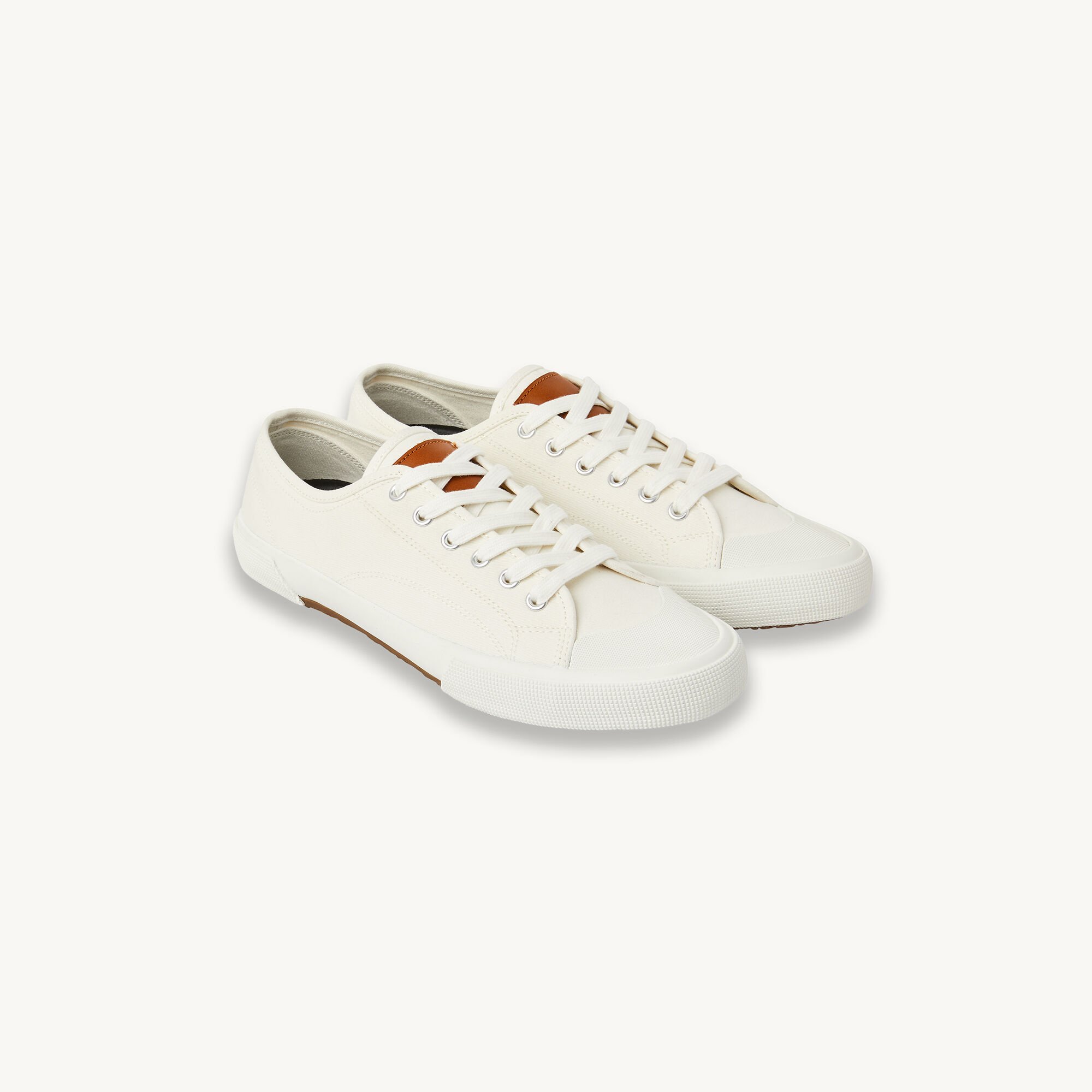 Low-top canvas trainers