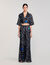 Spiral-print silk trousers