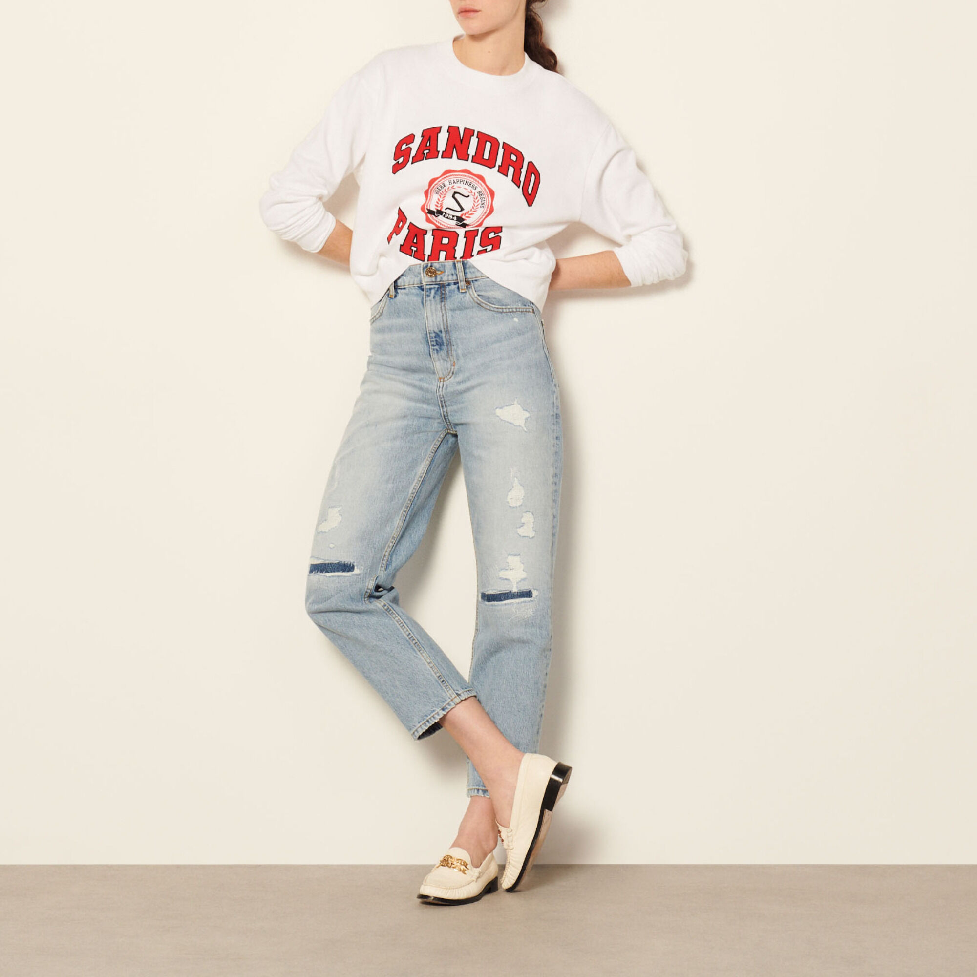 Boyfriend-cut jeans