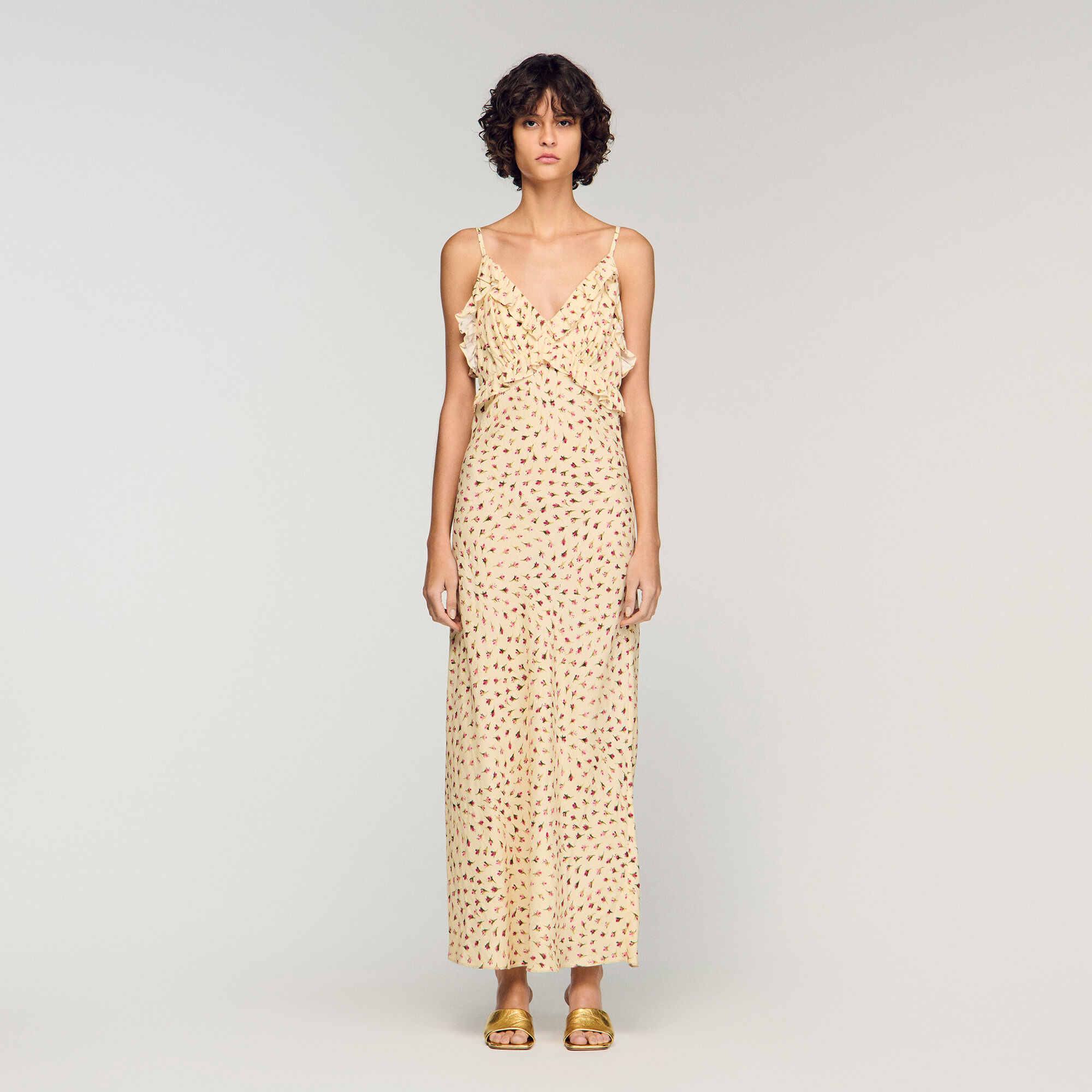 Flower print maxi dress