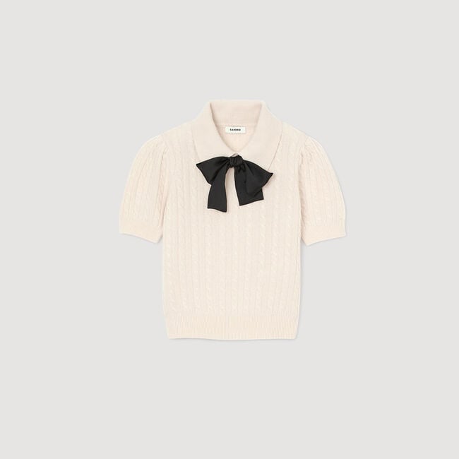 Polo-neck knit jumper