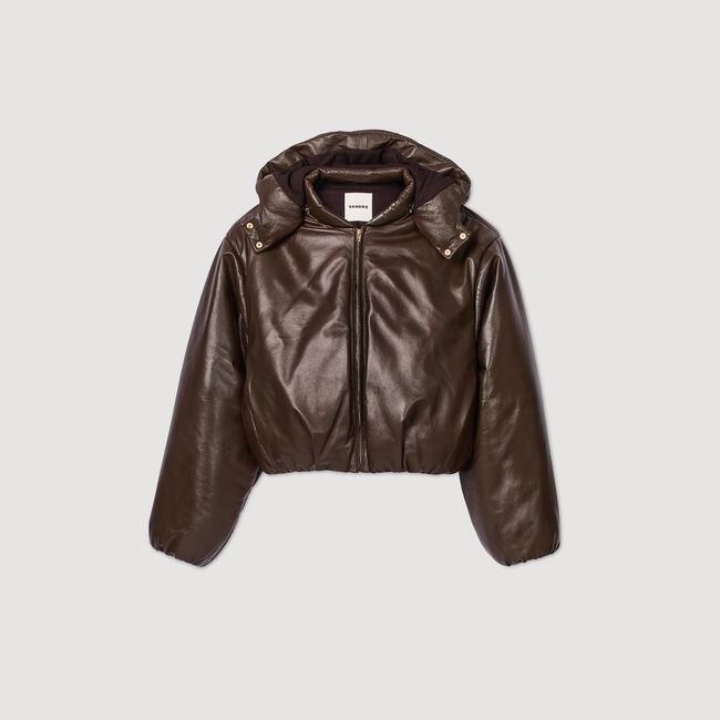 Glazed leather jacket