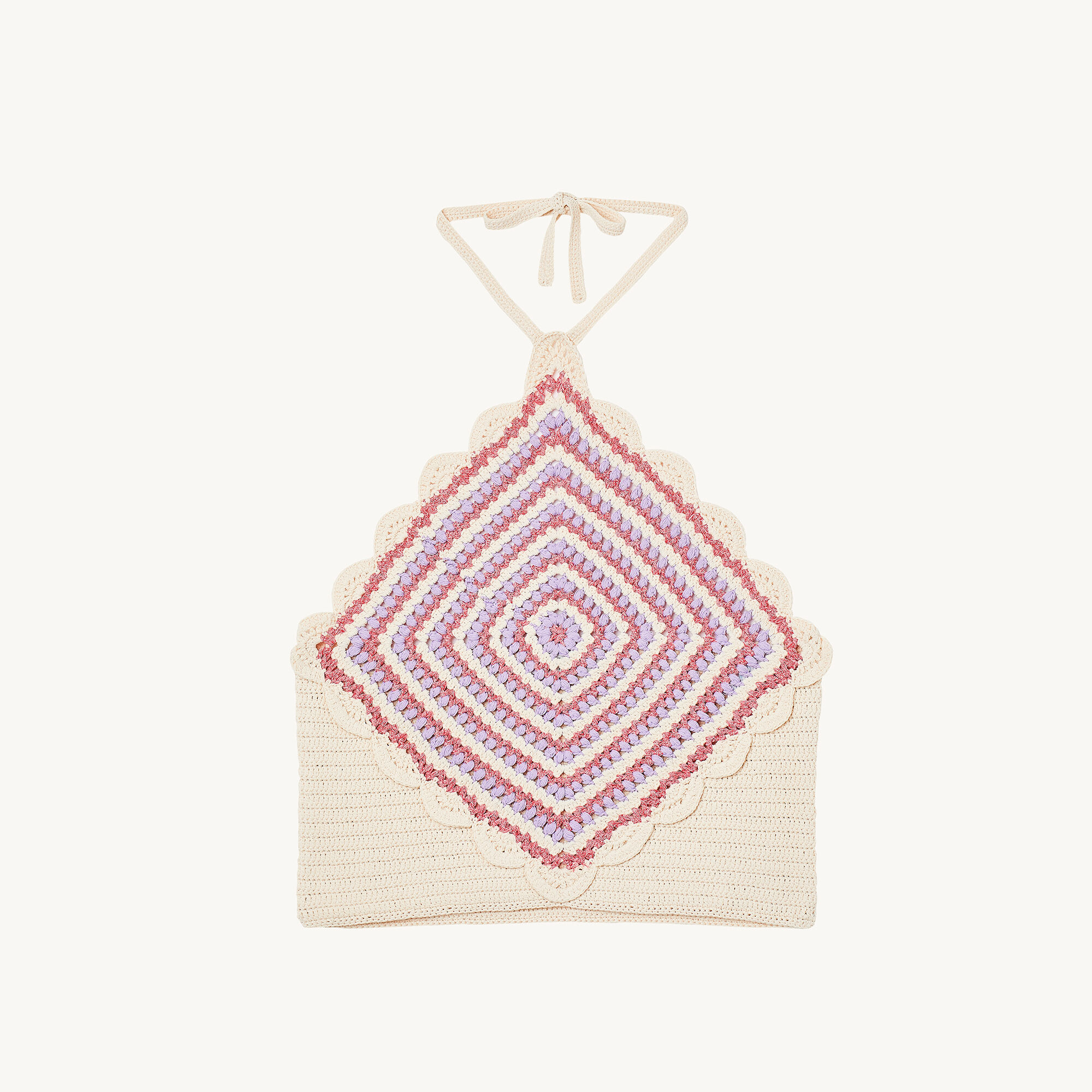 Crochet top white / beige For Women | Sandro Paris