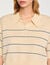 Cropped striped knitted jumper