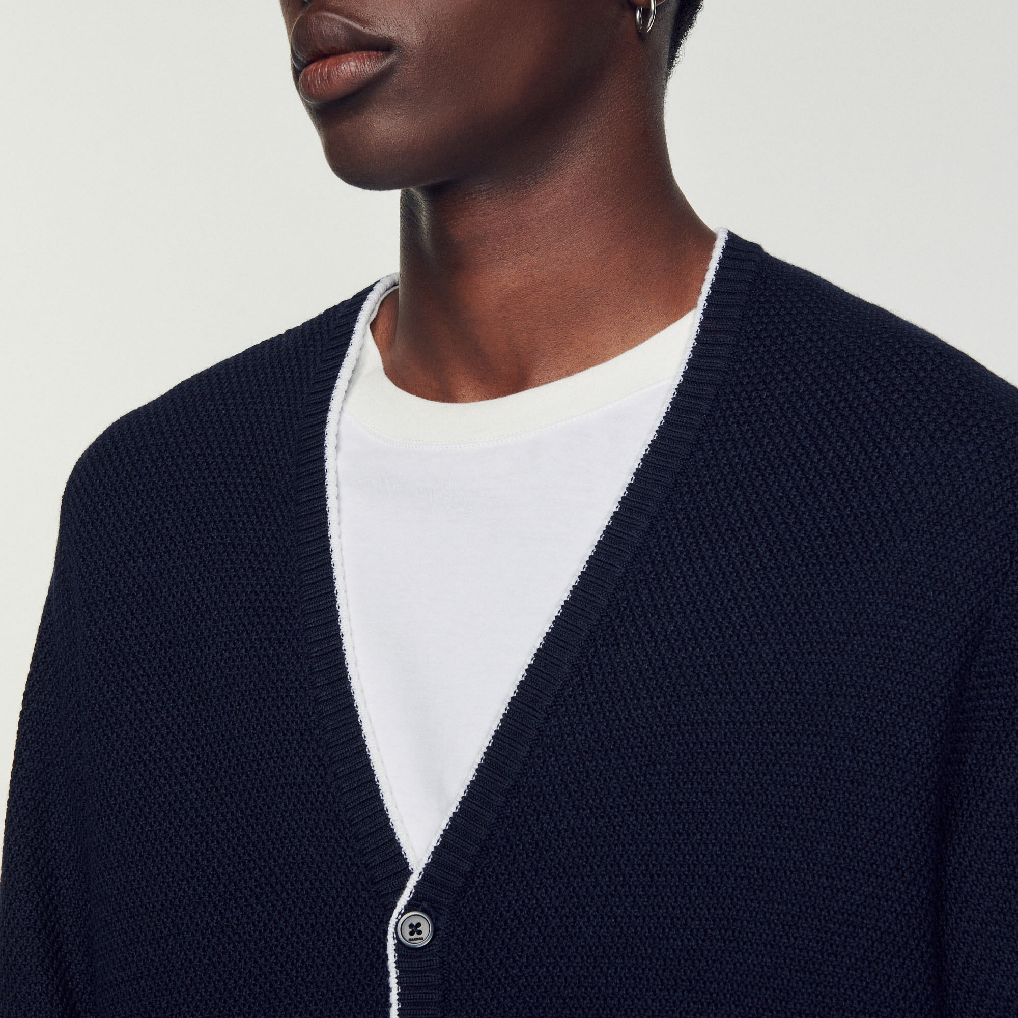 Cardigan with trim