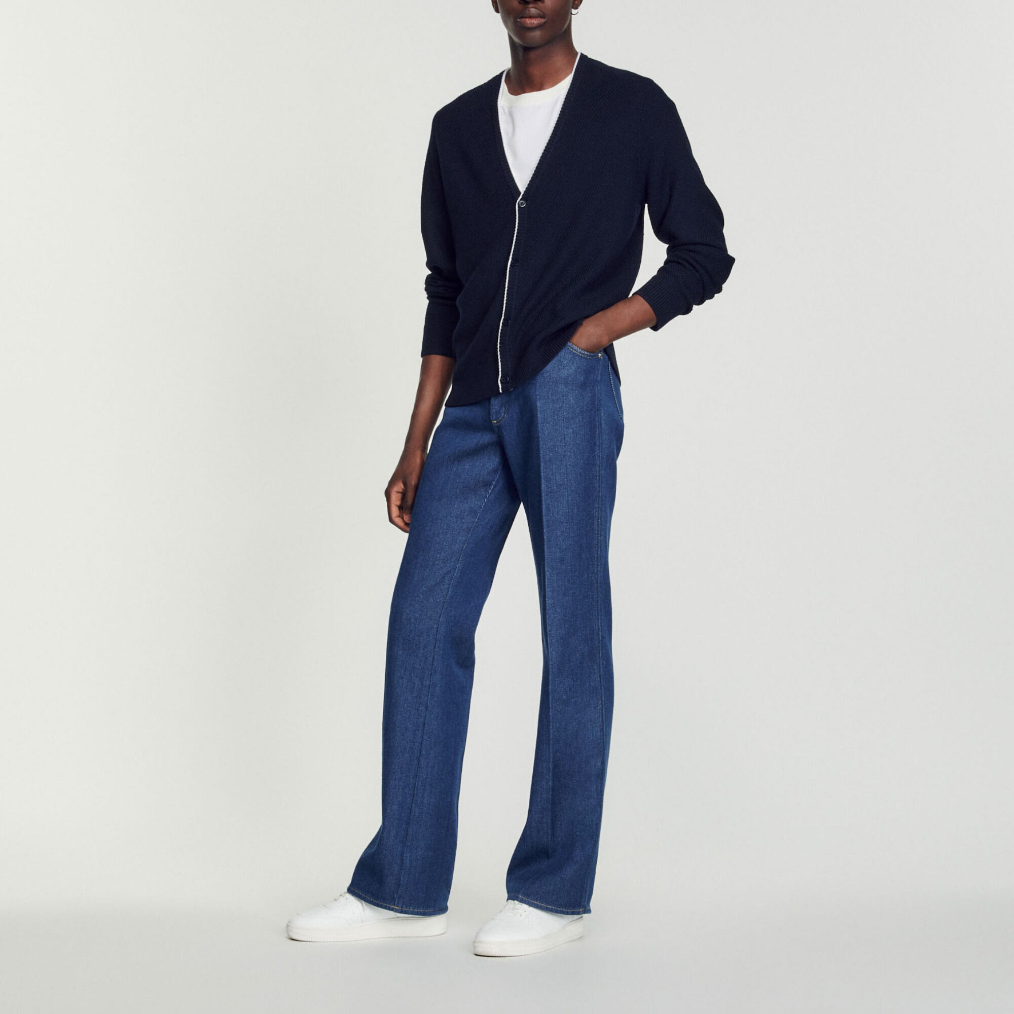 Cardigan with trim