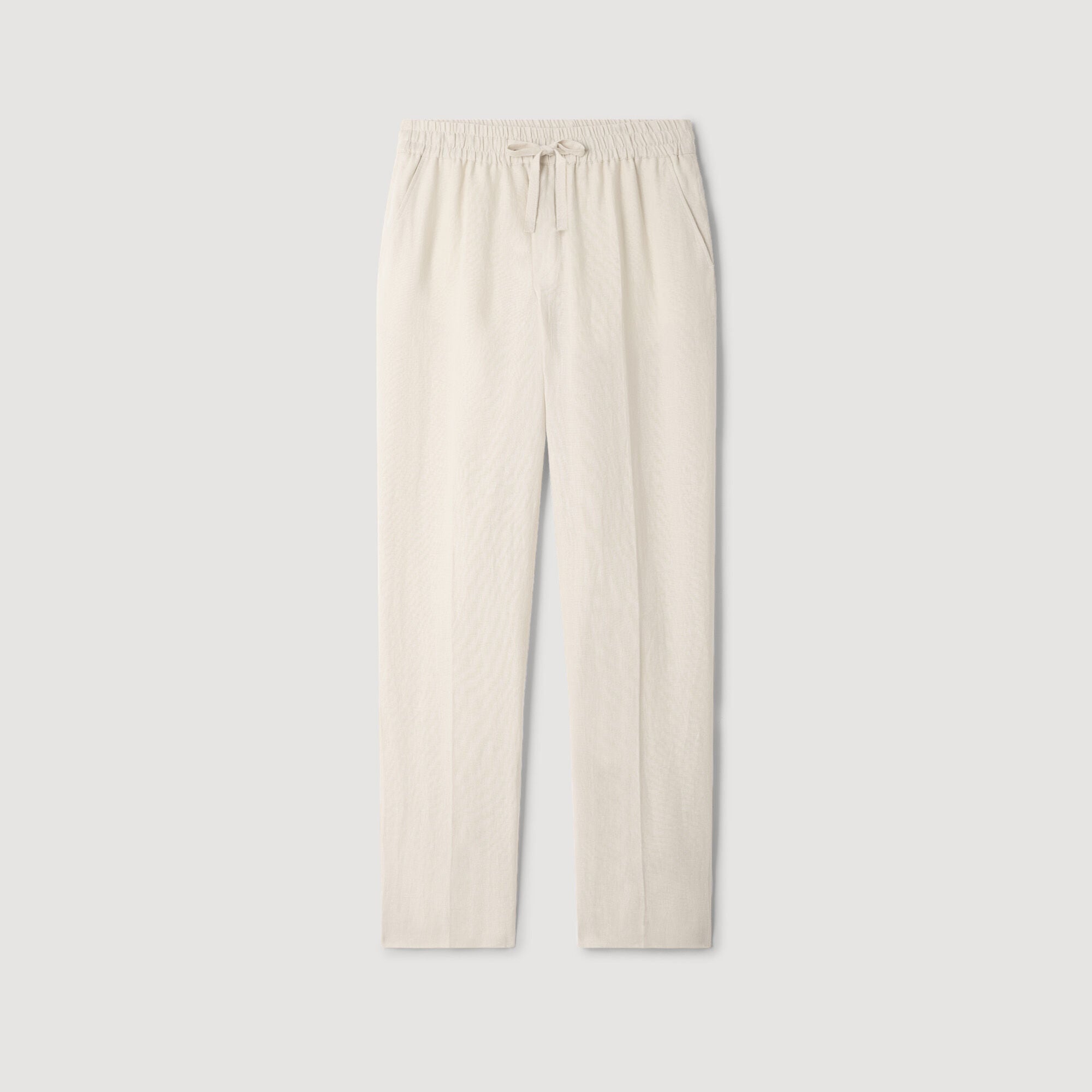 Elasticated linen trousers
