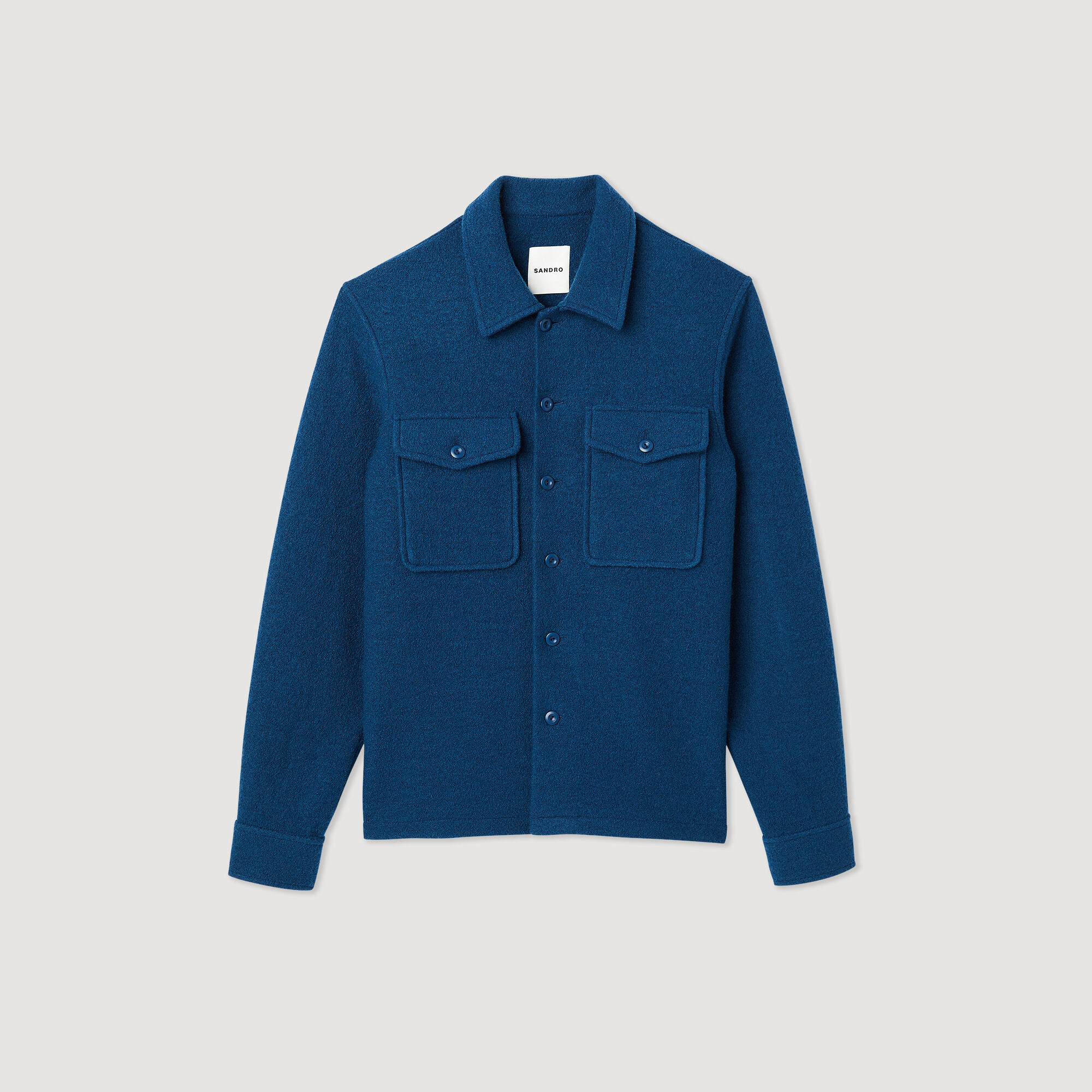 Boiled wool overshirt