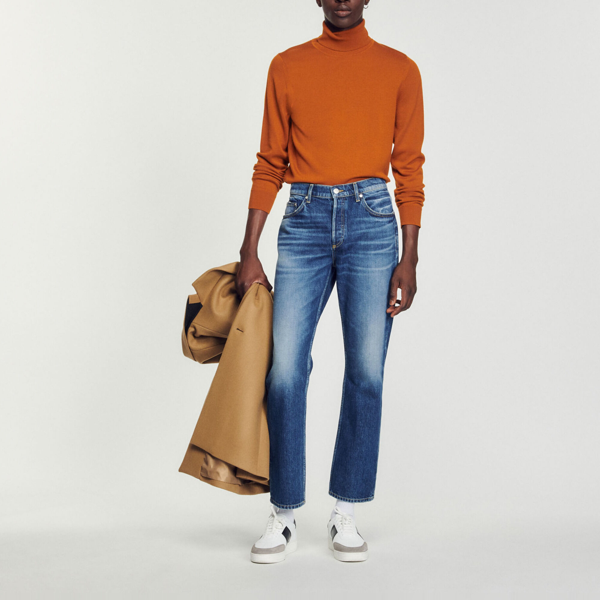 Roll neck wool sweater