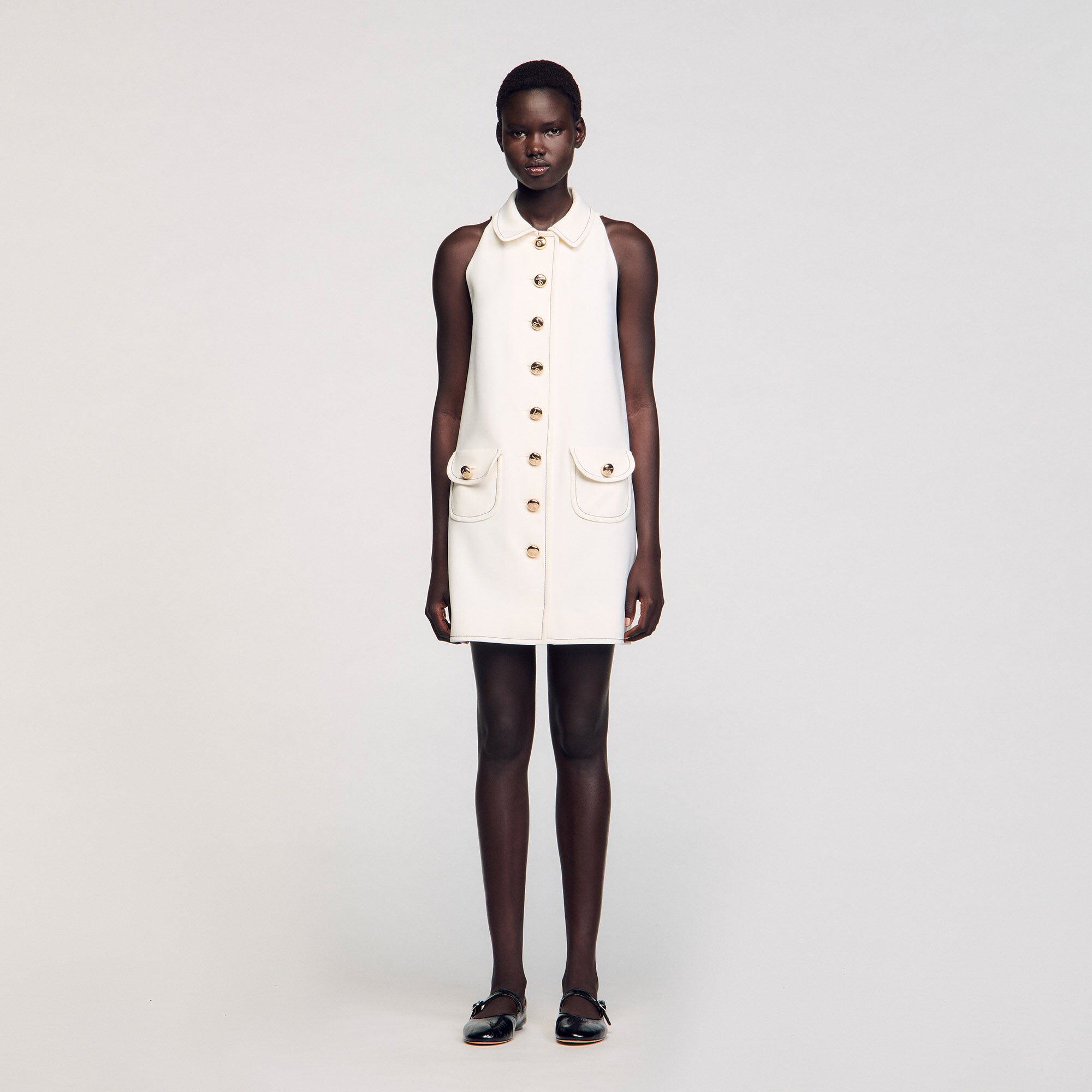 Peter Pan collar short dress