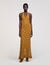 Long knit dress with fringes