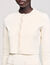 Cropped cardigan with peal buttons