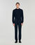 Elasticated straight-leg trousers