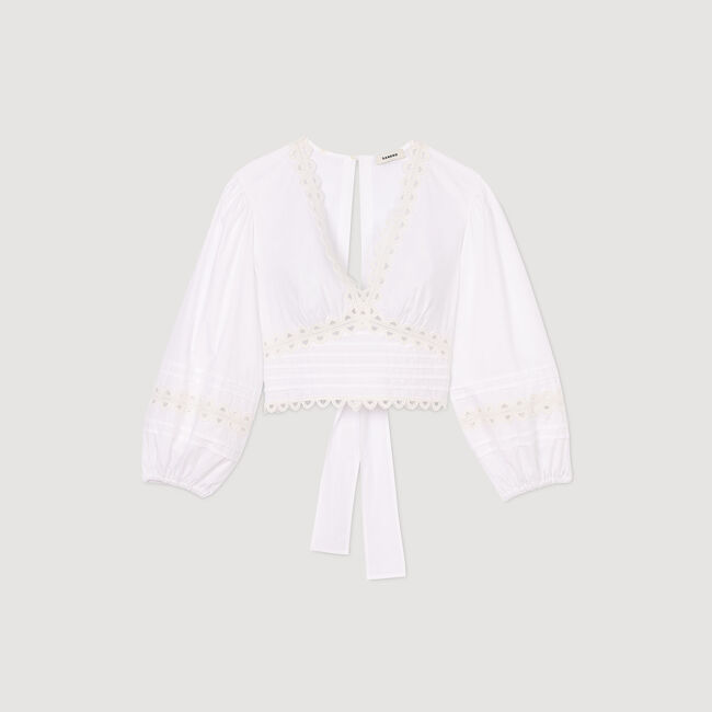 Poplin crop top