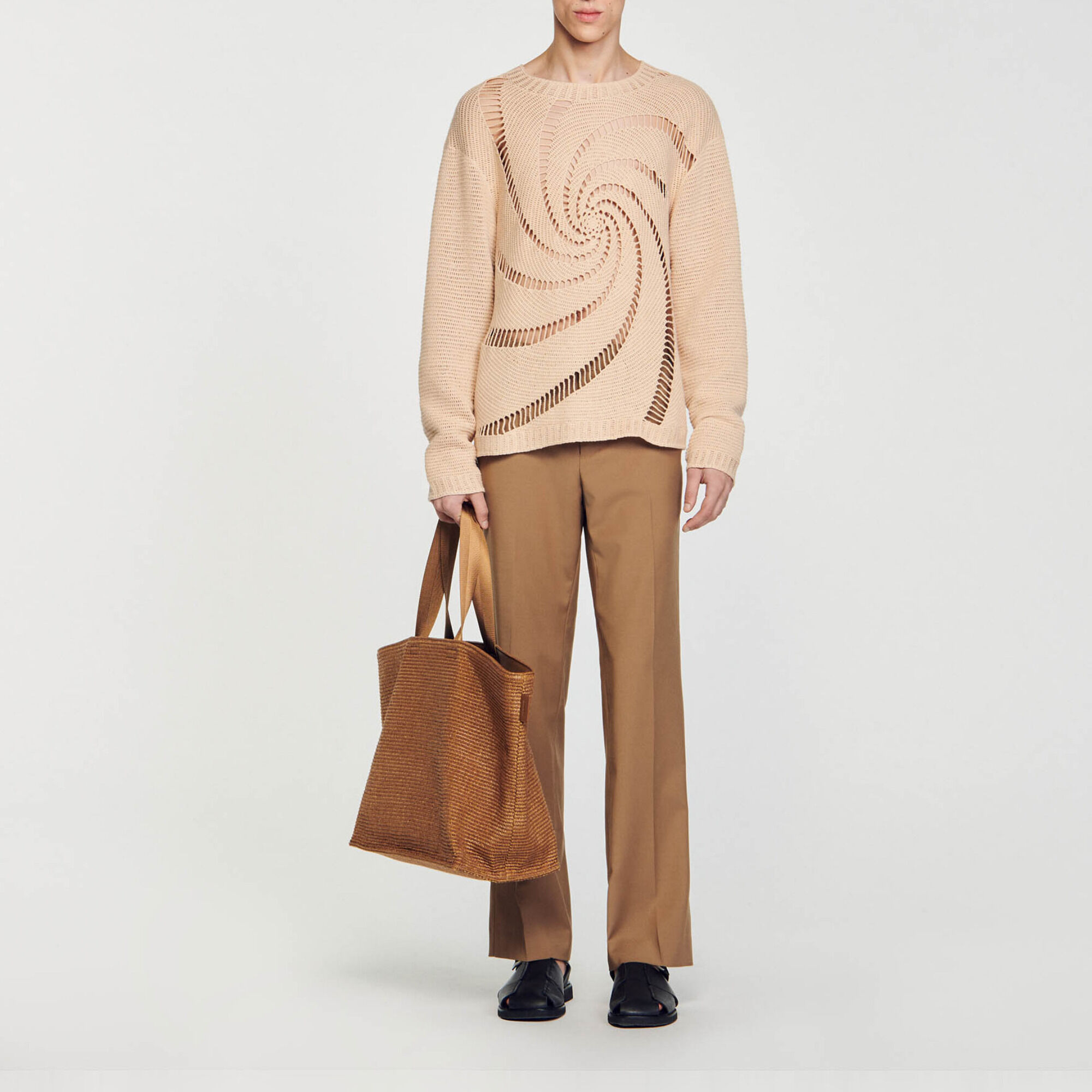 Cotton crochet sweater best sale