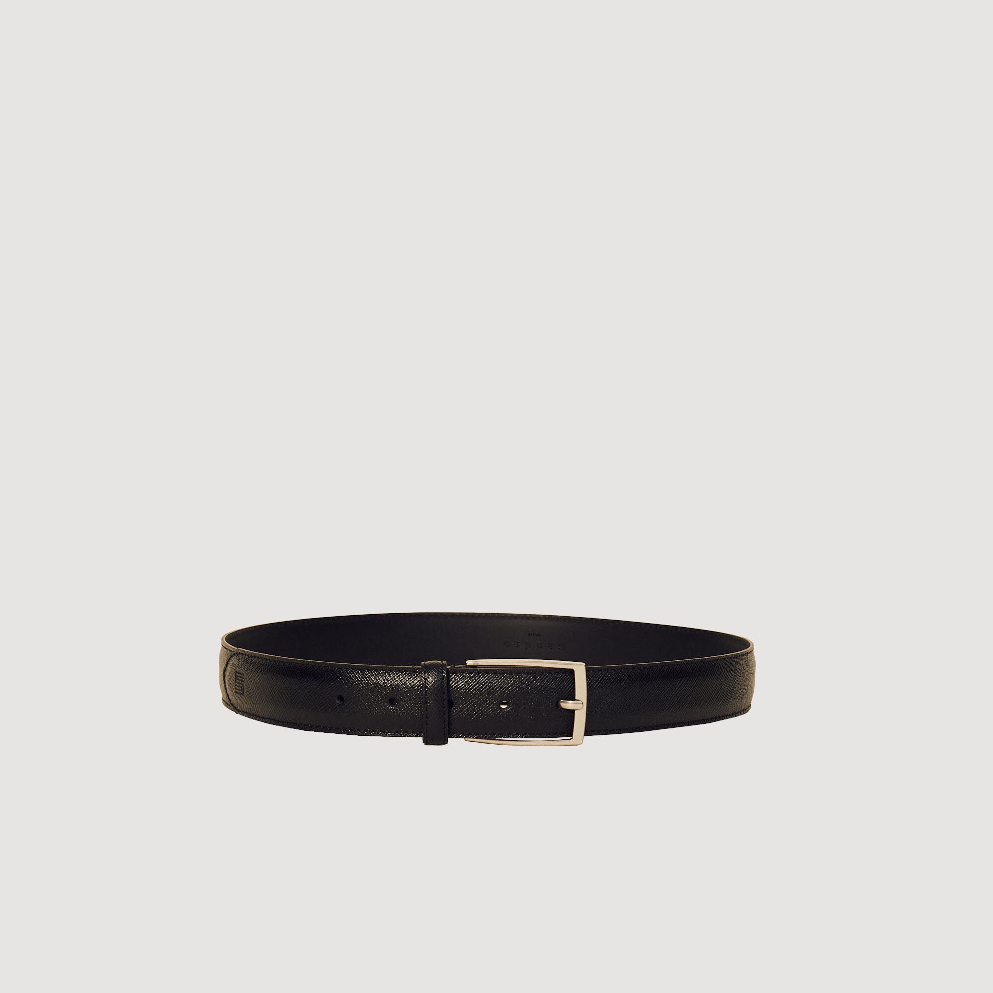 Saffiano leather belt