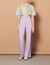 Printed patchwork cropped shirt
