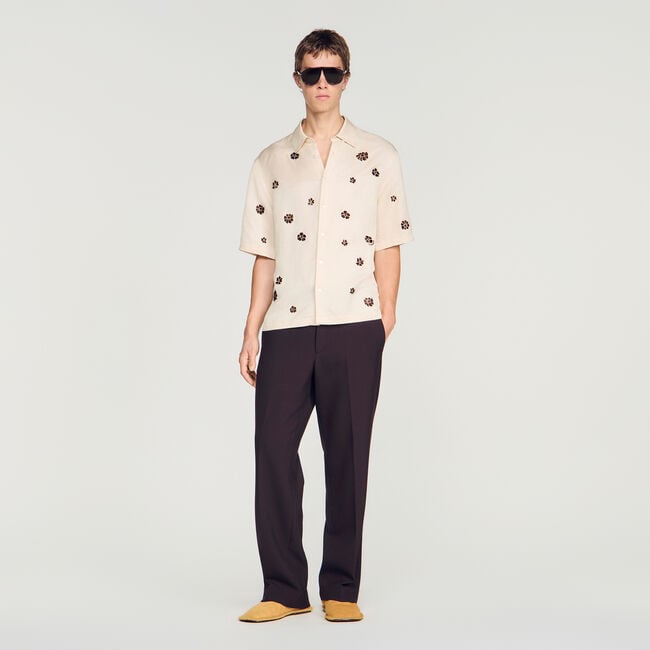 Loose-fit floral shirt