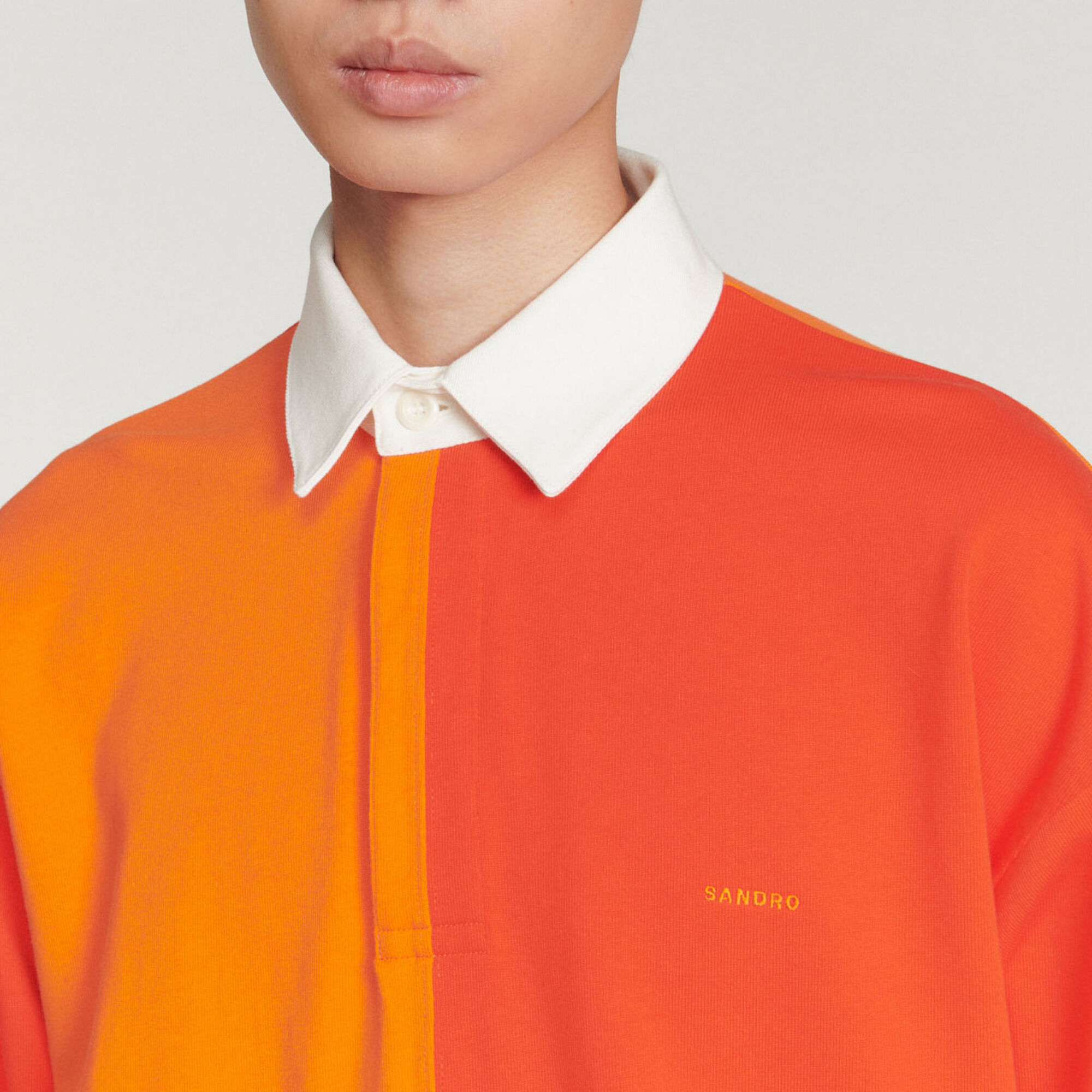 Organic cotton rugby polo shirt