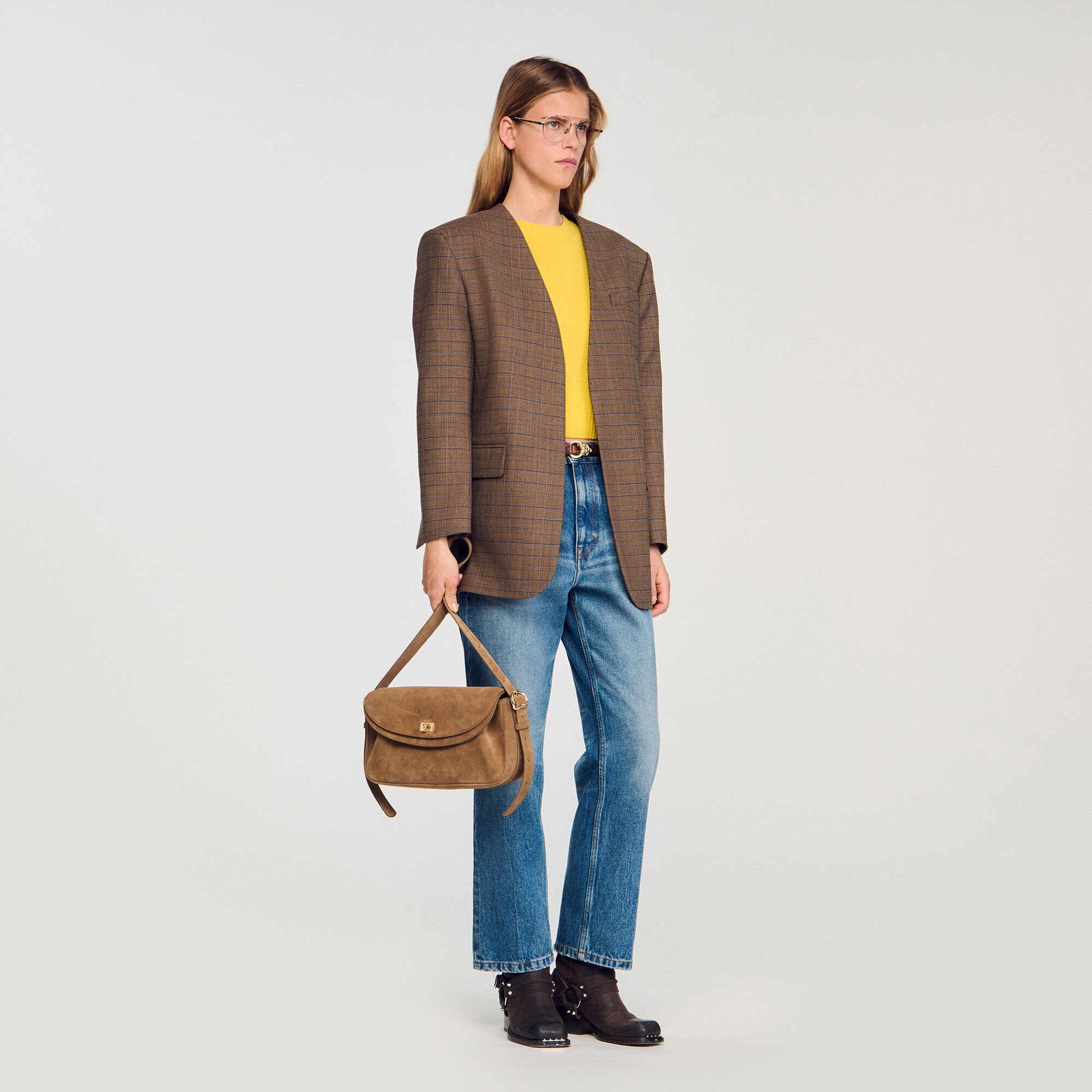Le Mambo suede leather bag