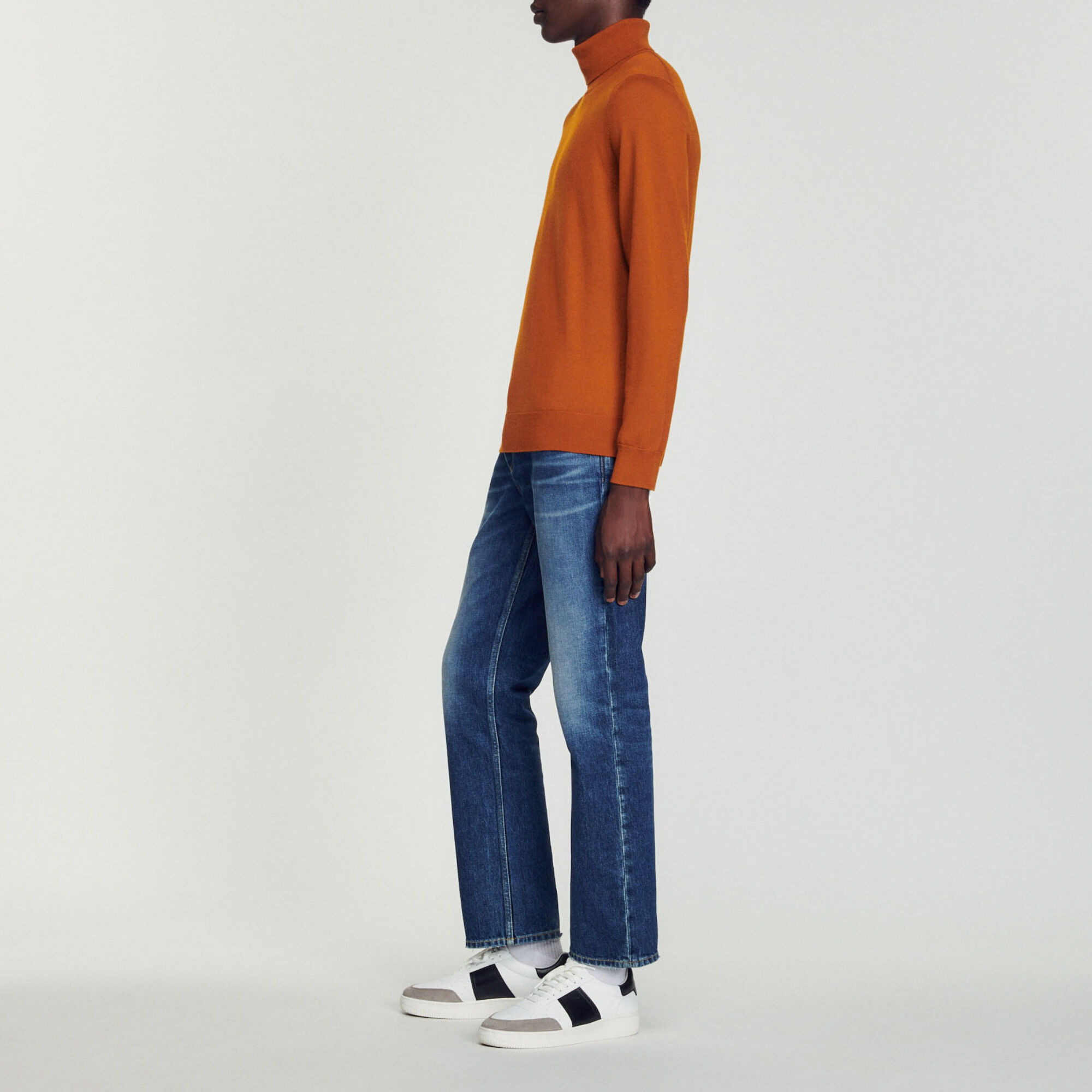 Roll neck wool sweater