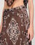 Pleated maxi skirt with bandana motif.