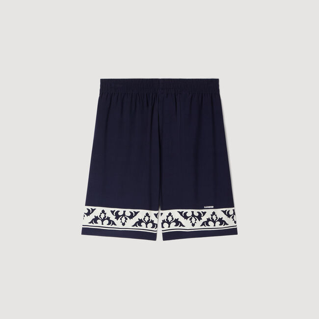 Contrast pattern floaty shorts