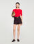 Short-sleeve ribbed jumper
