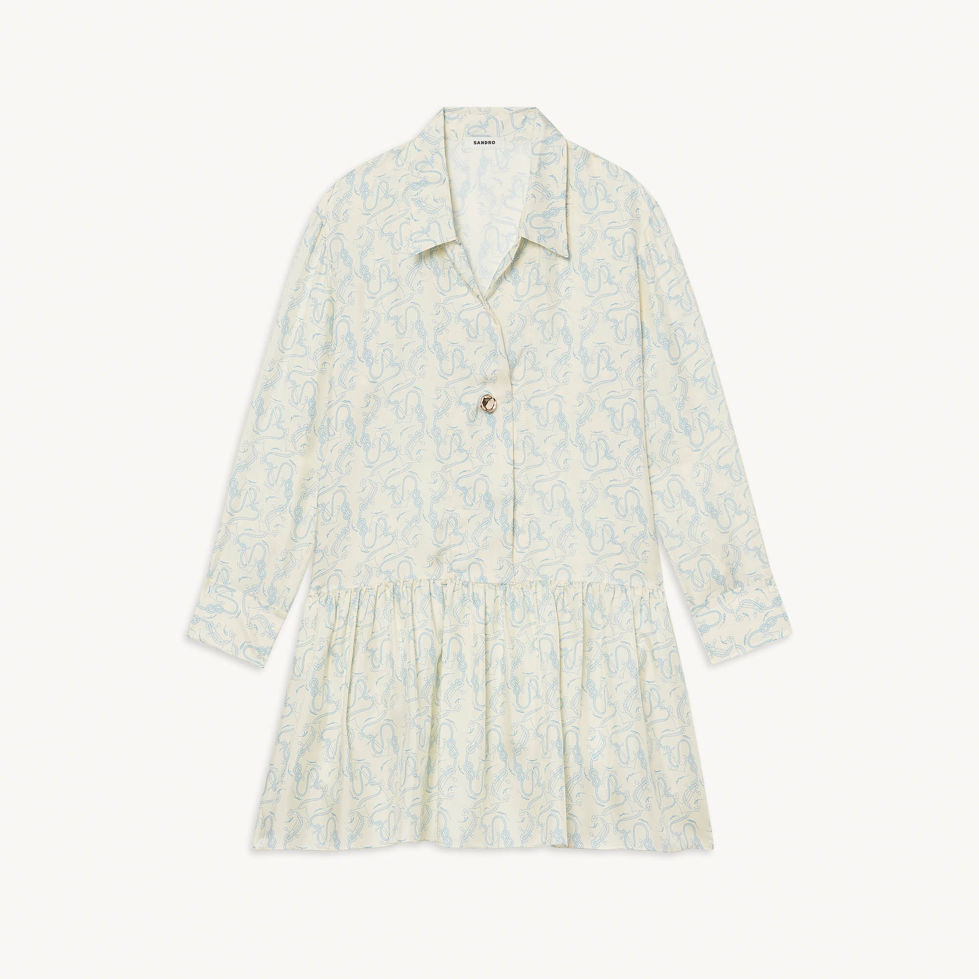 Printed silk dress